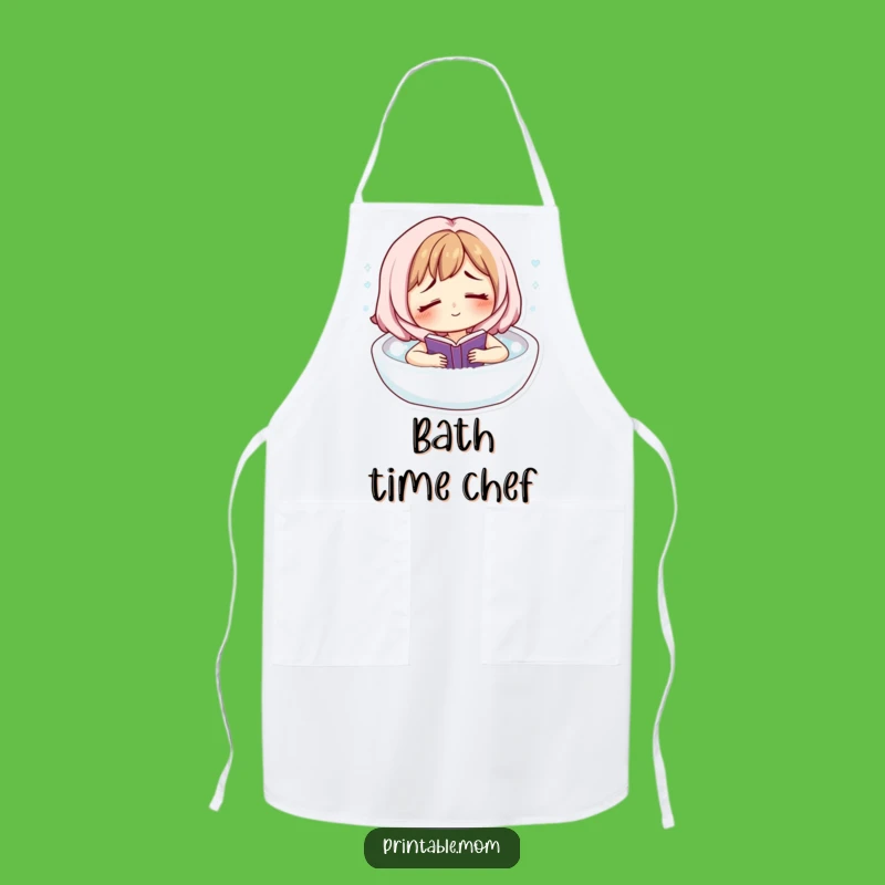 Funny 'Mom's Off Duty' Apron: Bubble Bath Bliss, Kitchen Gift!