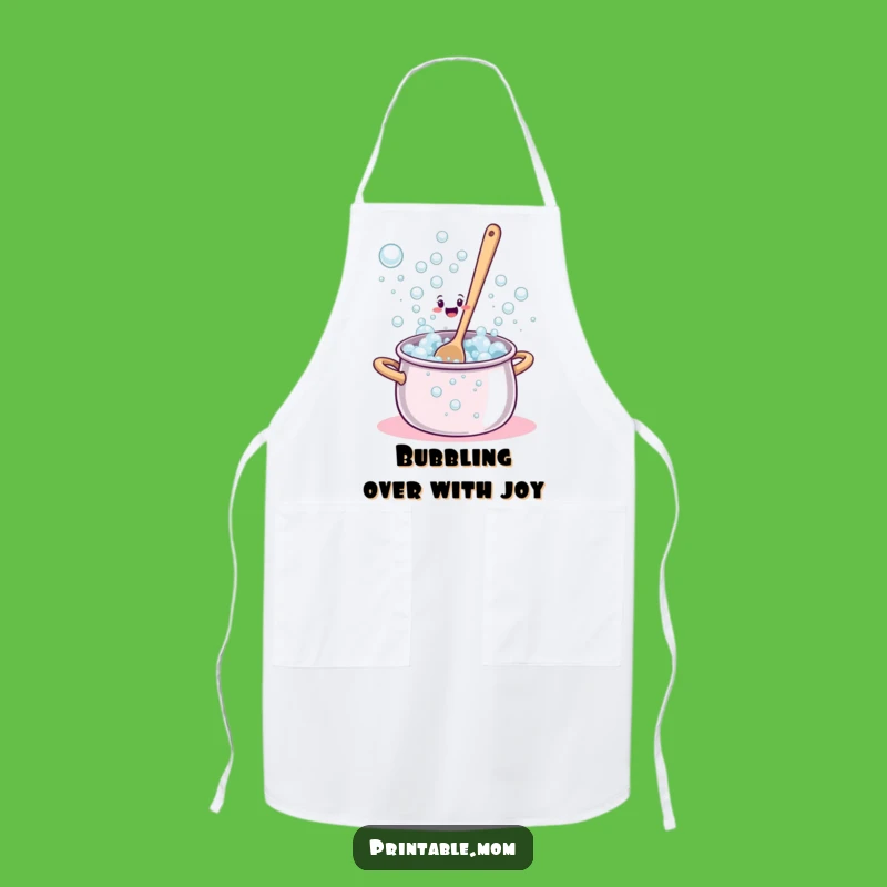 Funny Bewildered Spoon Overflow Apron - Hilarious Cooking & Baking Mess Gear