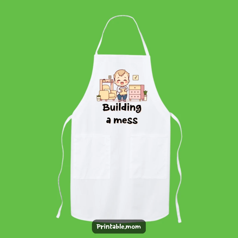 Funny Flat-Pack Furniture Apron: Hilarious Cooking Companion for DIY Chefs