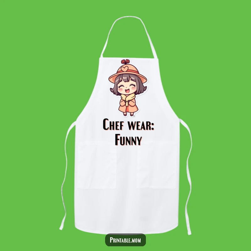 Funny Mom Hat Apron - Delighted Character Kitchen Mom Wear Gift