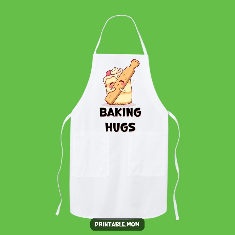 Funny Cake Rolling Pin Hug Apron: Bake with Comical Flair