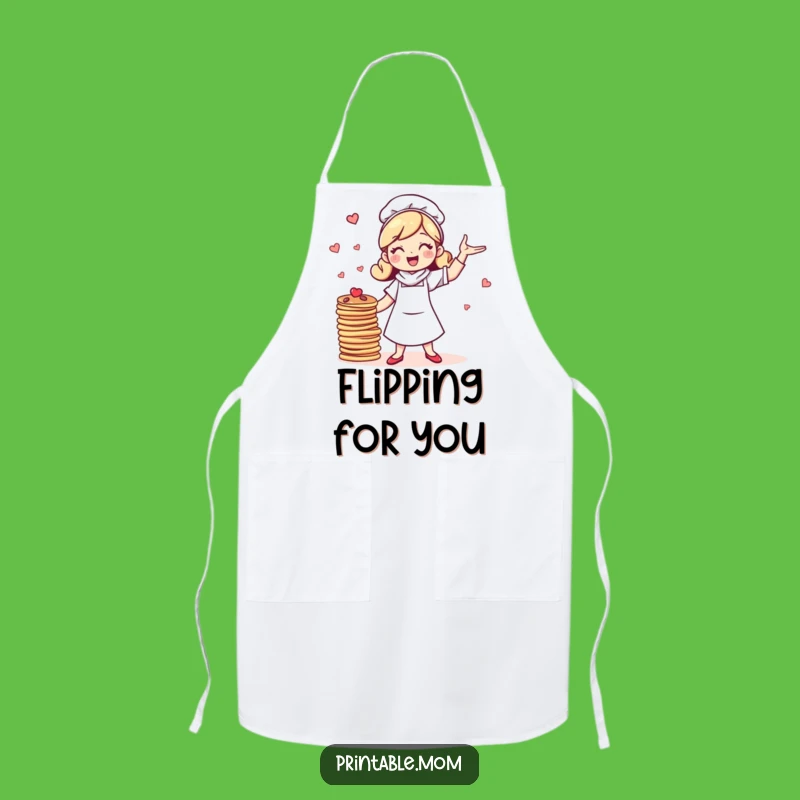 Funny Chef Mom Apron: Juggling Pancakes with Bubbly Flair, Kitchen Gift!