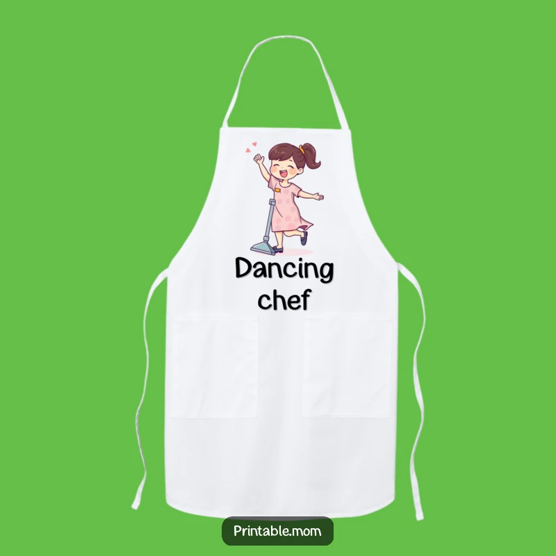 Funny Mom Apron - Vacuum Dance Chore Kitchen Gift