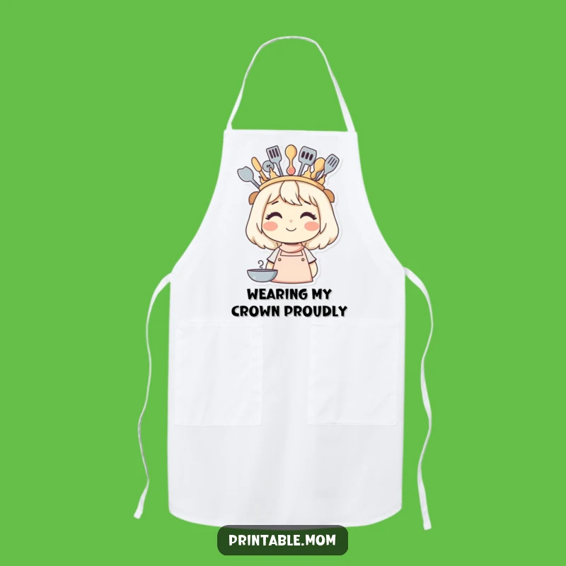 Funny Mom's Kitchen Queen Apron - Hilarious Cooking Accessory Gift!