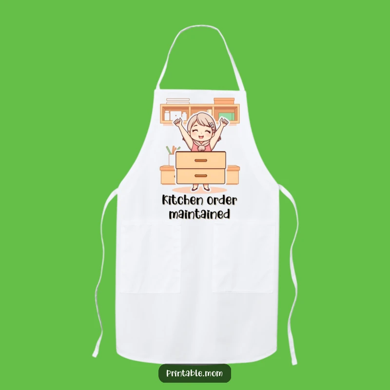 Funny Mom's Tidy Kitchen Apron - Cook with Organized Flair!
