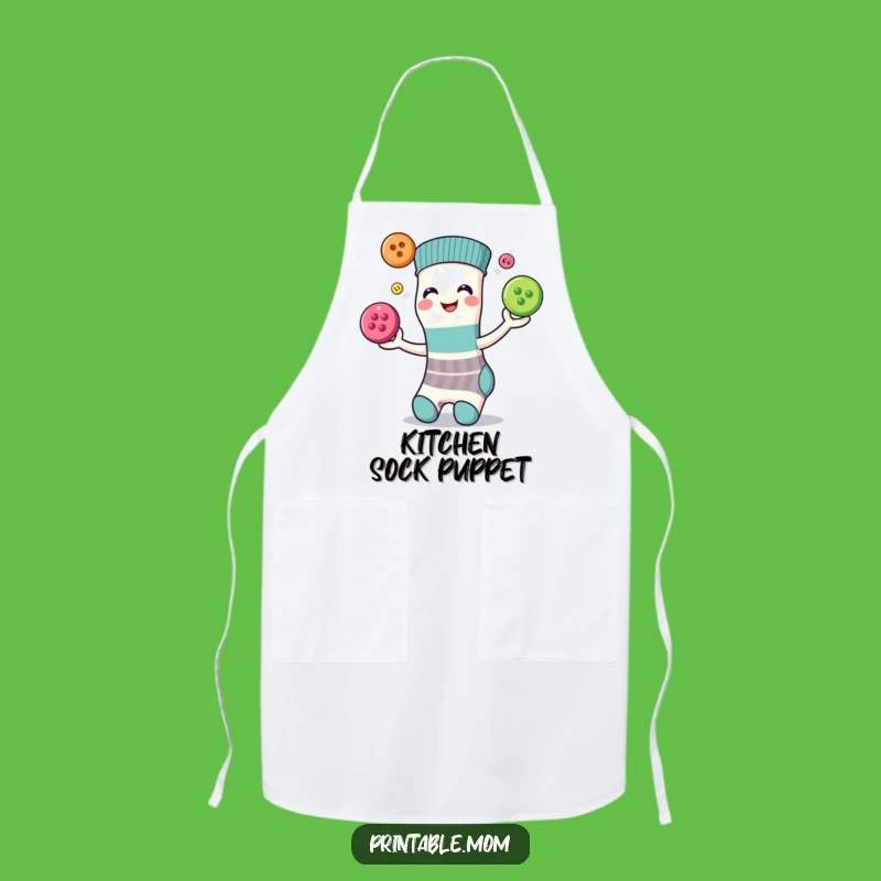 Funny Juggling Sock Buttons Apron - Cook Up Some Fun!