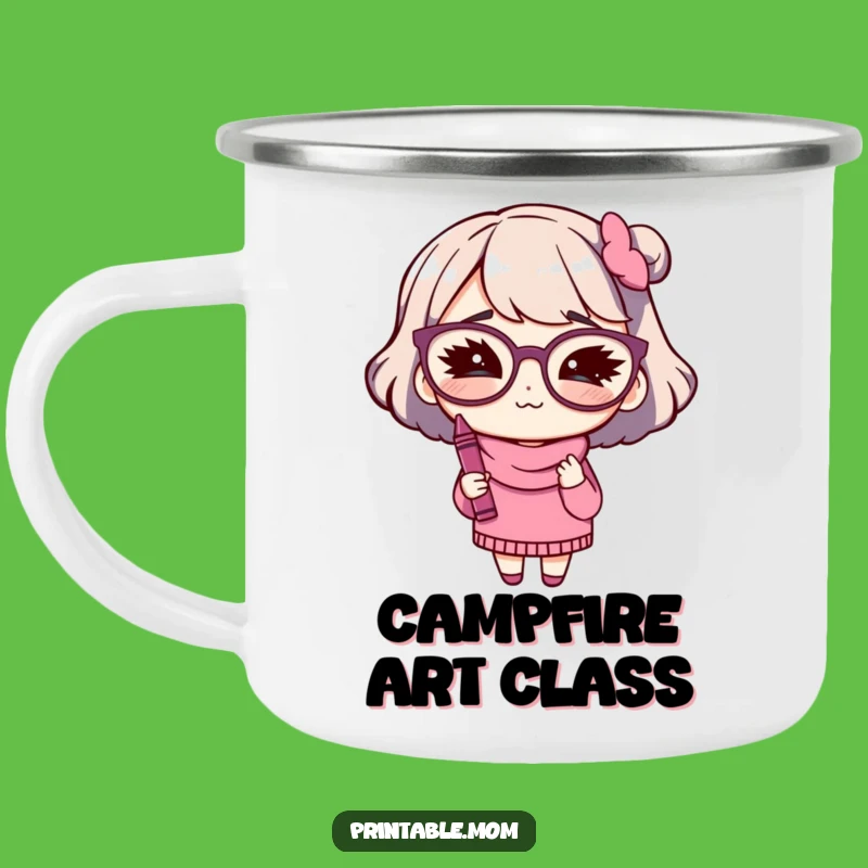 Funny Mom Crayon Camping Mug: Creative Adventures with Mom