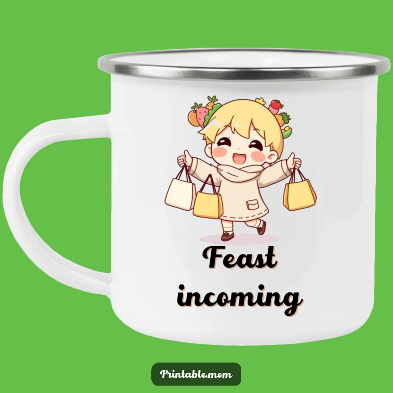 Funny Grocery Juggling Camping Mug: Sip and Shop with a Smile