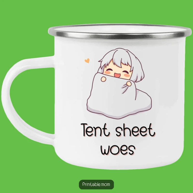 Funny Camping Mug: Fitted Sheet Fighter, Cozy Outdoor Humor Gift