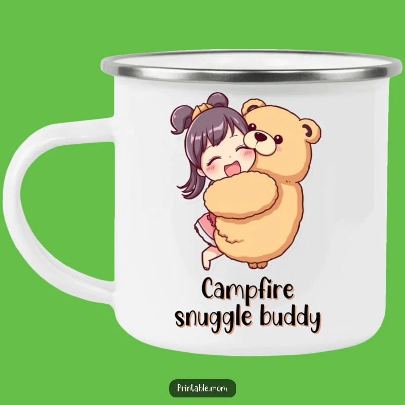 Funny Mom Hug Camping Mug - Enthusiastic Stuffed Animal Mom Outdoor Gift