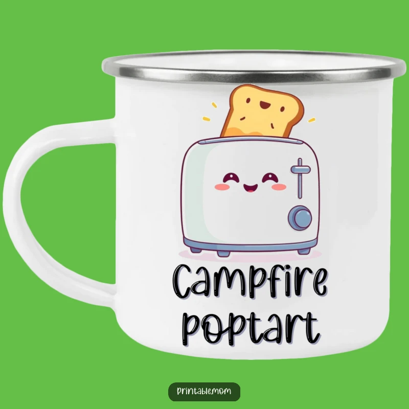 Funny Surprised Toast Toaster Camping Mug - Breakfast Adventure Fuel!