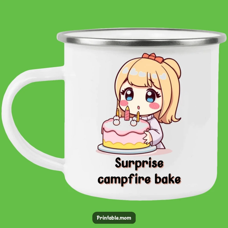 Funny Surprised Mom Camping Mug: Sip Your Success and Cheer Outdoors!