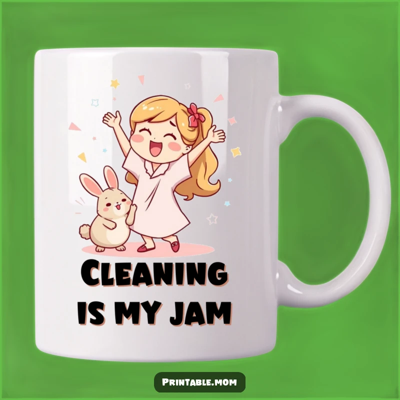 Funny Mom's Dance Party Mug - Hilarious Cleaning Victory Gift!