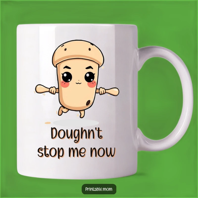 Funny Rolling Pin Mug: A Determined Escape for Your Morning Brew