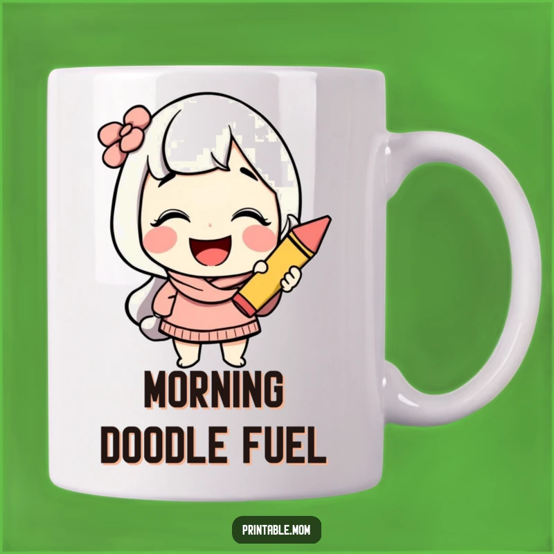 Funny Creative Mom Mug: Giggling Crayon Holder Gift for Moms