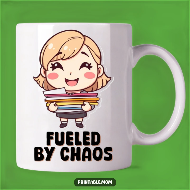 Funny Mom Papers Mug: Cheerful Character Gift for Busy Moms