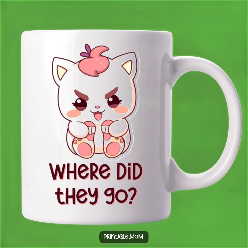 Funny Sock Thief Mug: Mischievous Character Hiding Socks Funny Gift