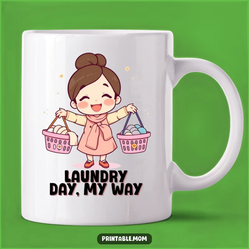Funny Mom Laundry Mug: Happy Juggling Mom, Perfect Funny Gift!