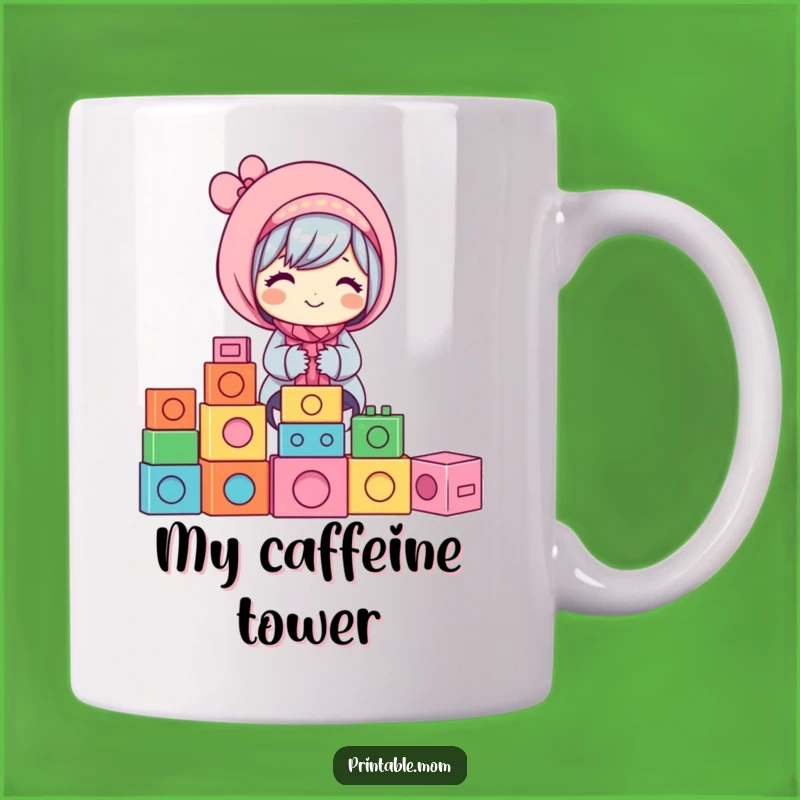 Funny Mom Blocks Mug: Happy Stacking, Hilarious Gift for Playful Parents!