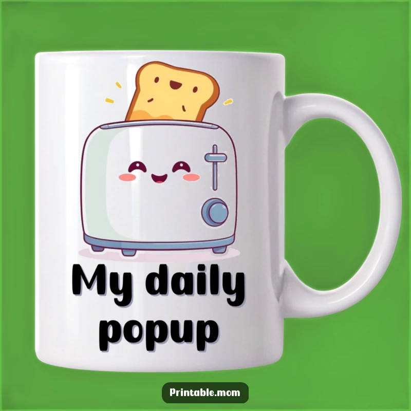 Funny Surprised Toast Toaster Mug - Hilarious Breakfast Humor Gift