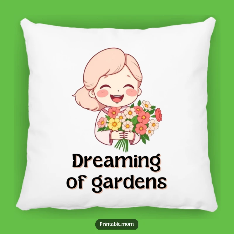 Funny Mom Flower Pillow: Laughing Mom Comfort, Cute Funny Gift!
