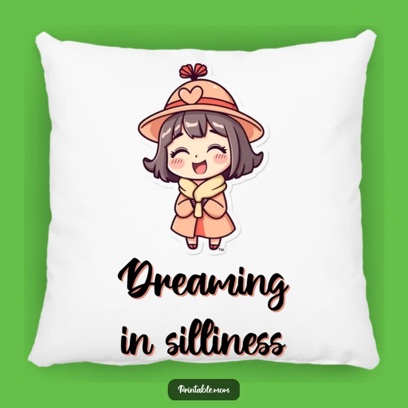 Funny Mom Hat Pillow - Cozy Delighted Character Mom Decor Gift