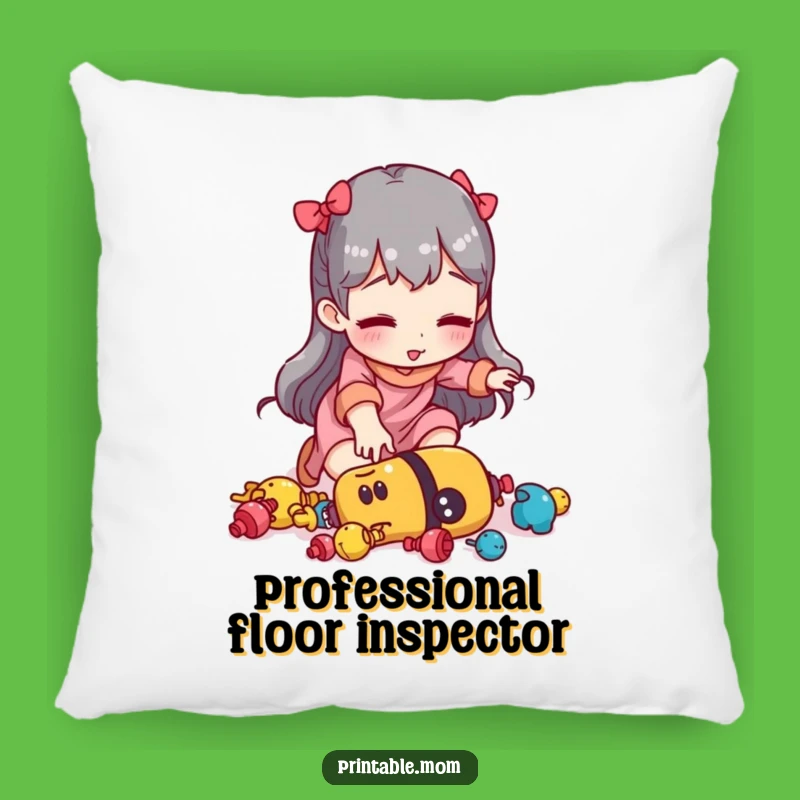 Funny Mom Pillow: Tripping Over Toys, Comfy and Hilarious Home Decor Gift