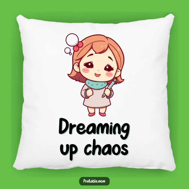 Funny Mom Spark Pillow: Cozy Witty Mom with Thought Bubble, Comfy Funny Gift Decor