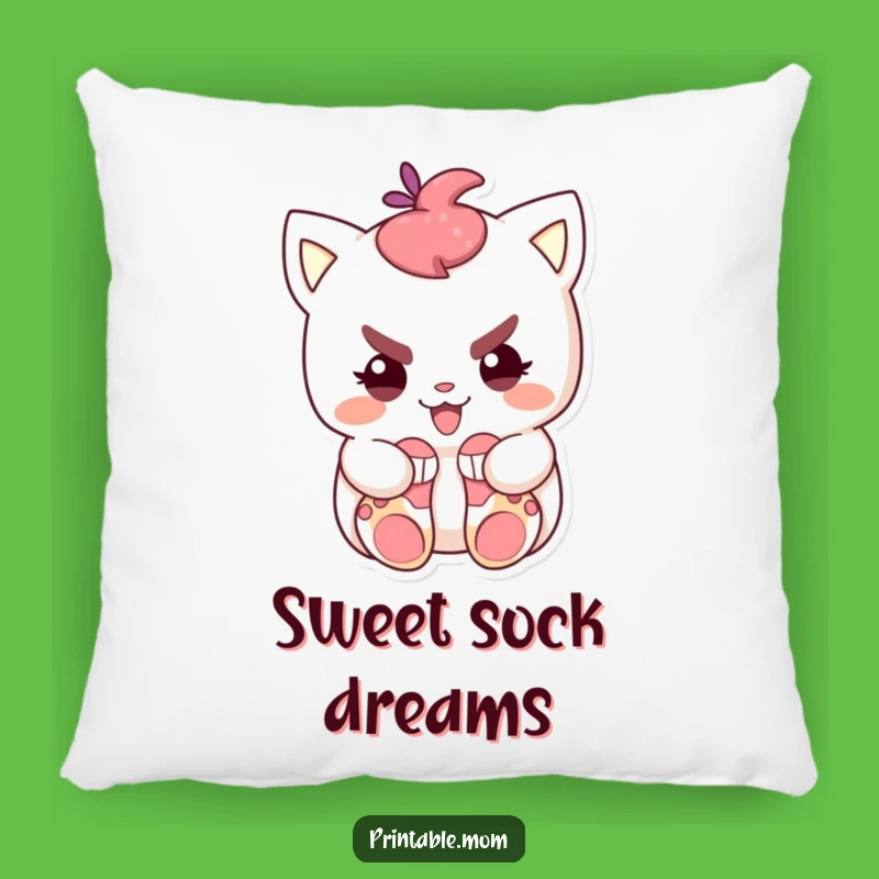 Funny Sock Thief Pillow: Cozy Mischievous Hiding Socks Funny Gift