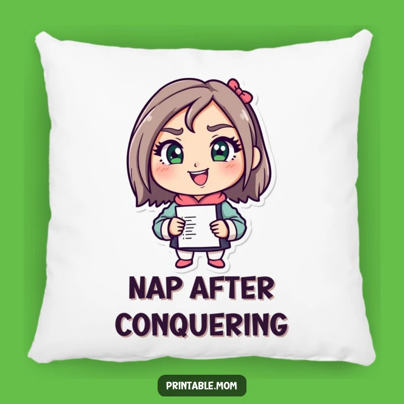 Funny Mom Power Pillow: Cozy & Determined, Perfect Funny Gift