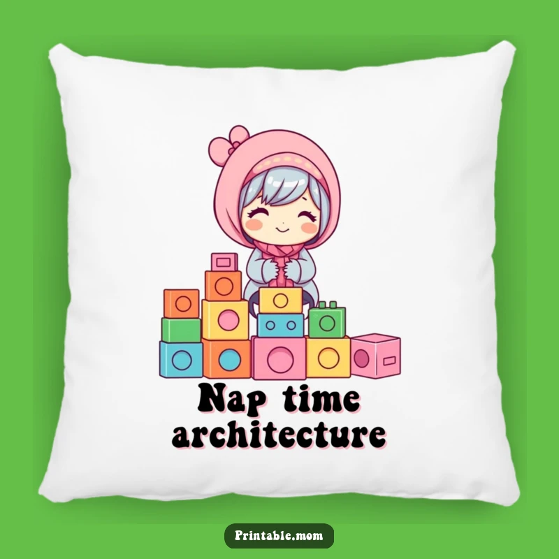 Funny Mom Blocks Pillow: Soft and Happy, a Hilarious Gift!