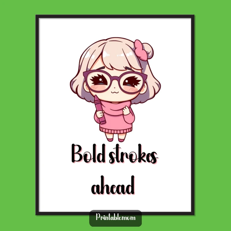 Funny Mom Crayon Digital Art: Instant Download for Creative Decor