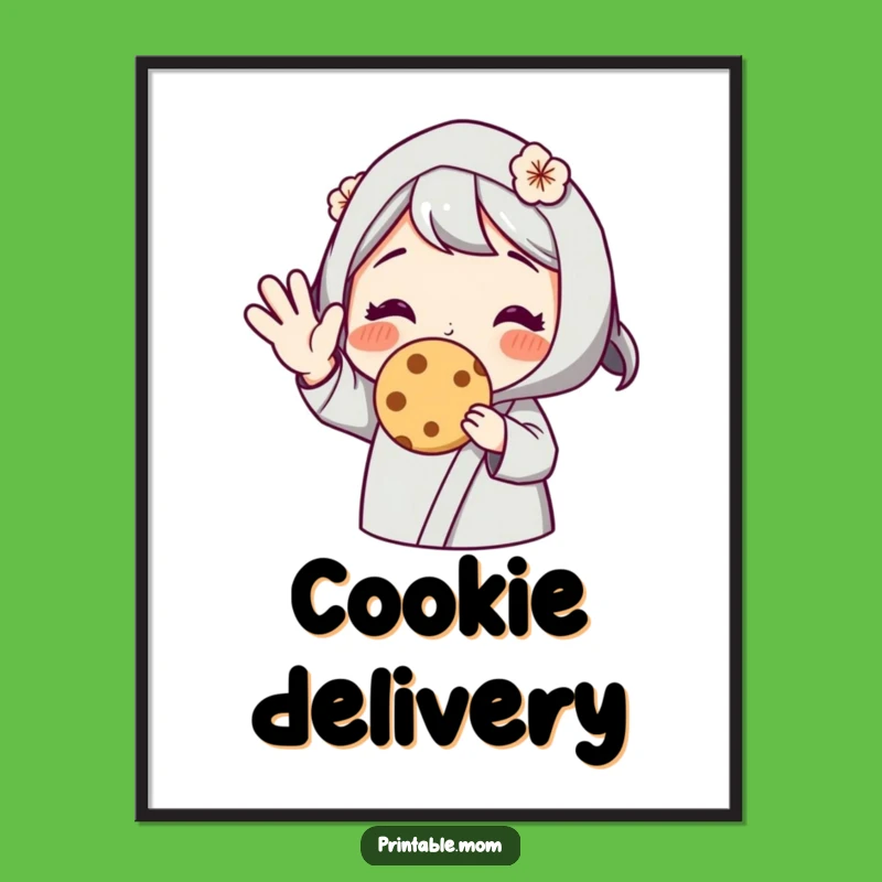 Funny Mom Digital Art: Cookie Wave, Perfect Instant Sweet Decor