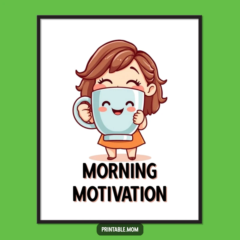 Funny Mom Coffee Digital Art: Instant Download for Morning Decor