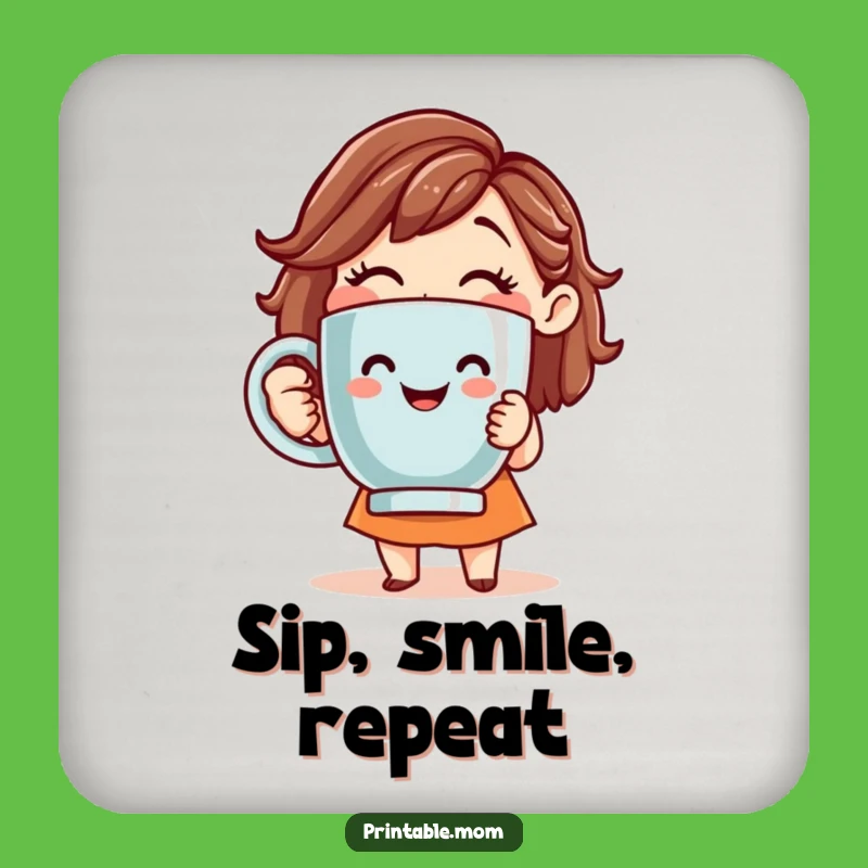 Funny Mom Coffee Coaster Set: Protect Surfaces with Morning Humor