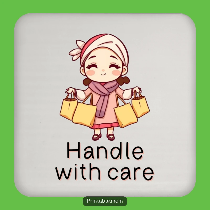 Funny Mom Drink Coaster: Grocery Juggling Ace, Hilarious Protection for Surfaces