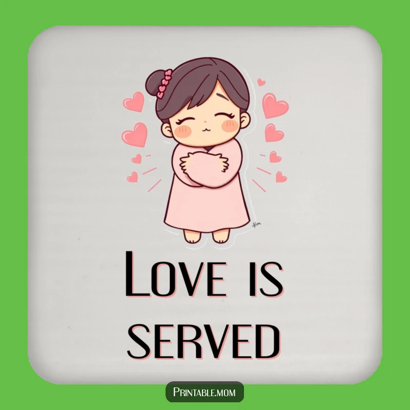 Funny Mom Hug Coaster: Protect Surfaces with Love, Cute Funny Gift