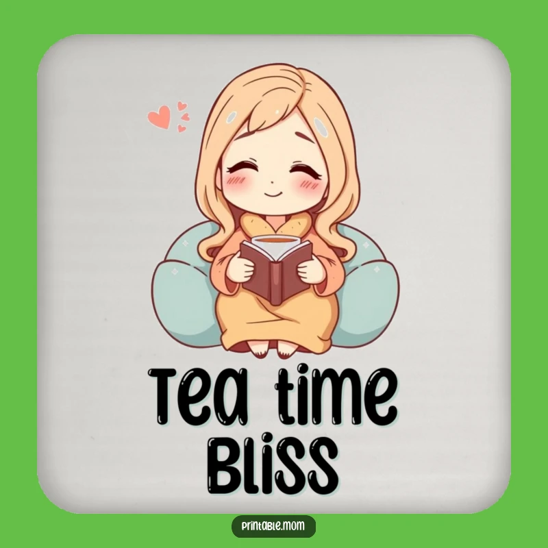Funny Mom's Tea Time Coaster - Protect Surfaces with Peaceful Humor!