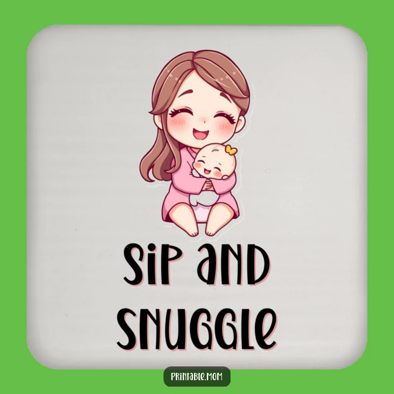 Funny Motherly Hug Coaster Set: Protect Surfaces with Love!