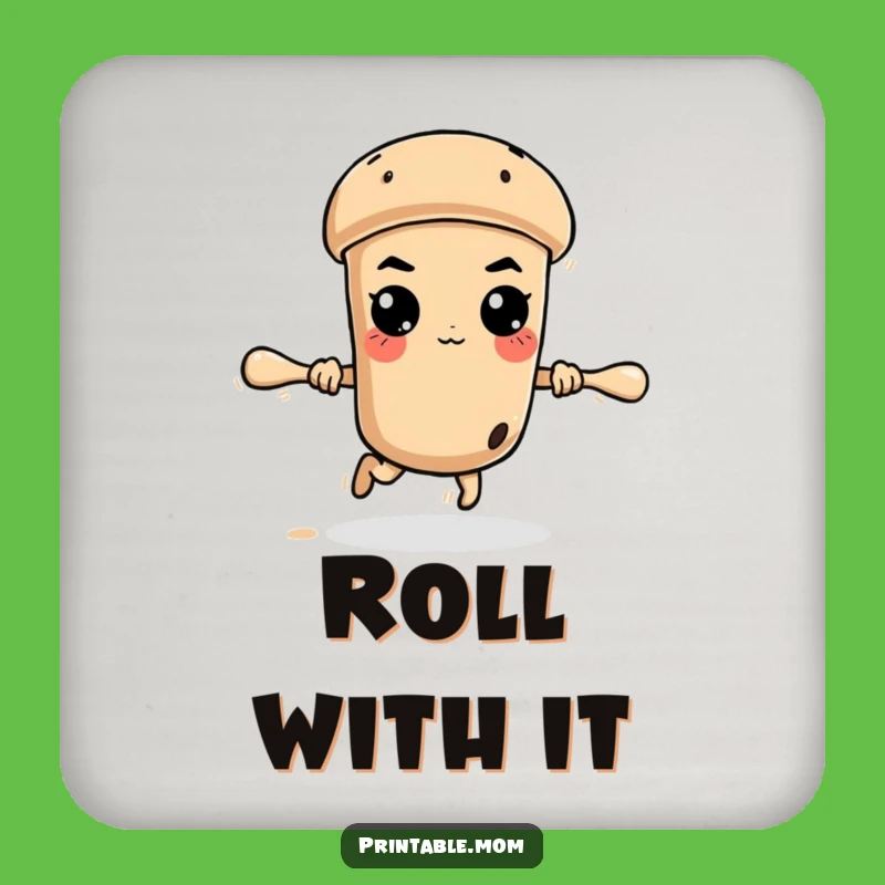 Funny Rolling Pin Coaster: Protect Surfaces with Determined Baking Style