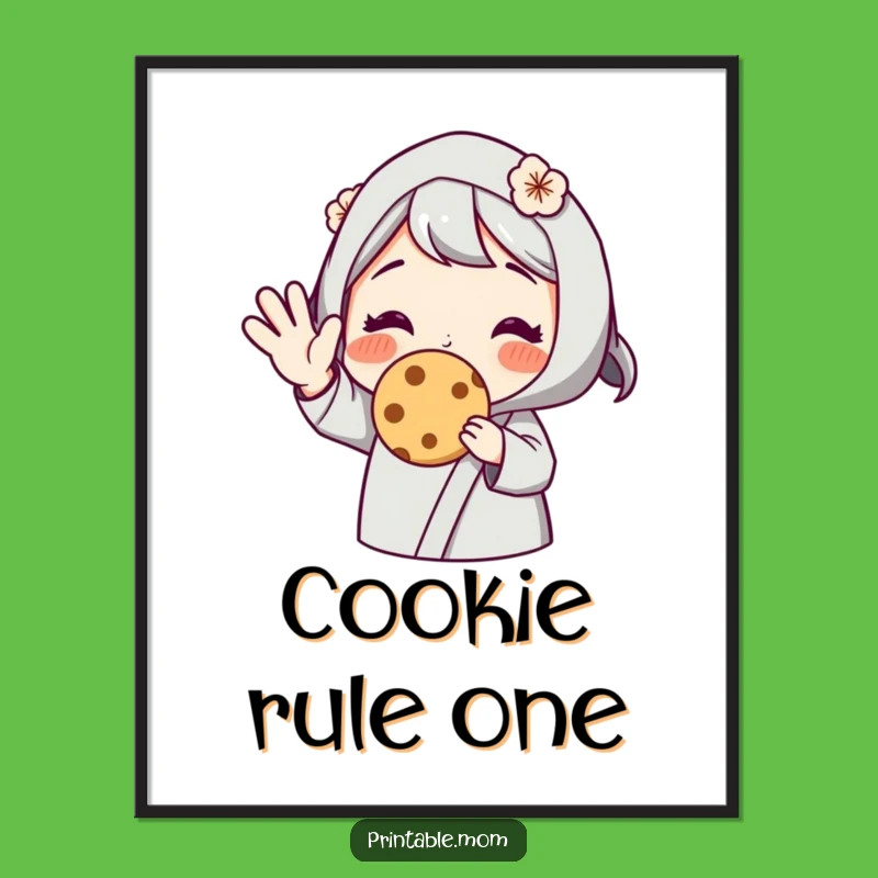 Funny Mom Poster: Cookie Wave Art, Perfect Kitchen Decor Gift