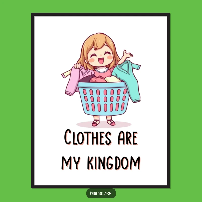 Funny Laundry Mom Poster - Humorous Wall Art for the Laundry Room, Great Mom Gift
