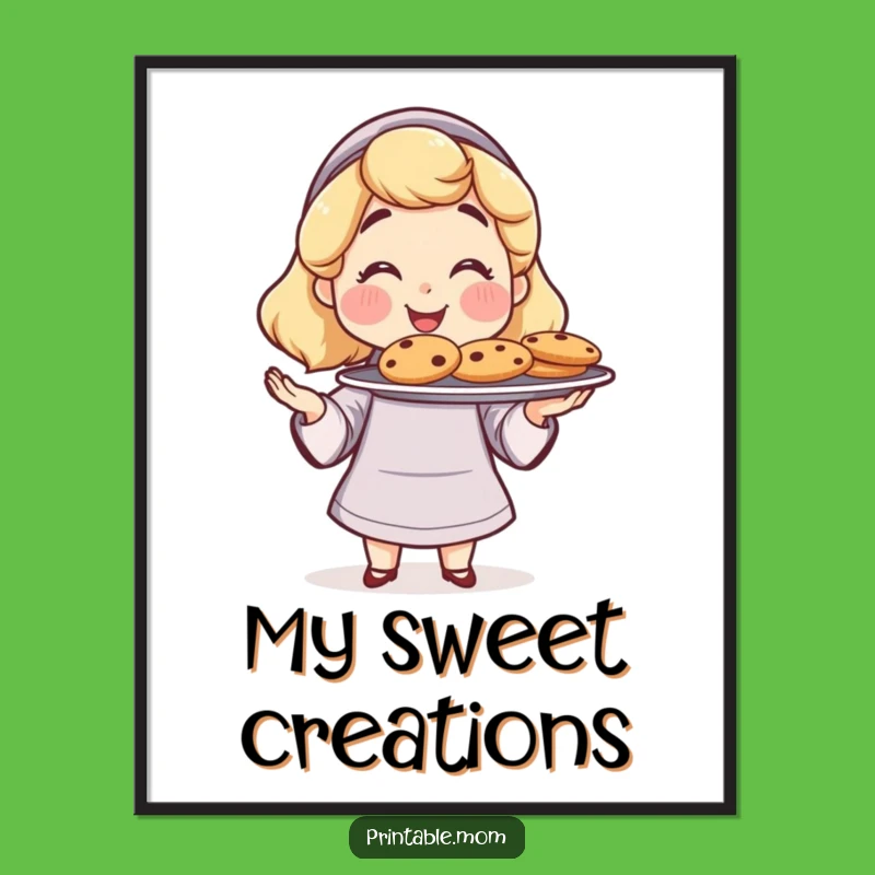 Funny Mom Baker Poster: Proud Cookie Art - a Hilarious Gift!