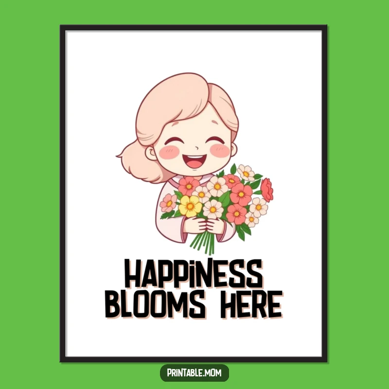Funny Mom Flower Poster: Laughing Mom Art, Ideal Funny Gift Decor!