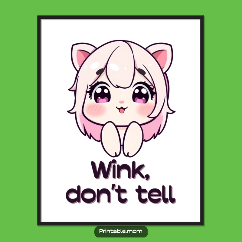 Funny Mom Poster: Playful Wink Art, Perfect Sassy Wall Decor