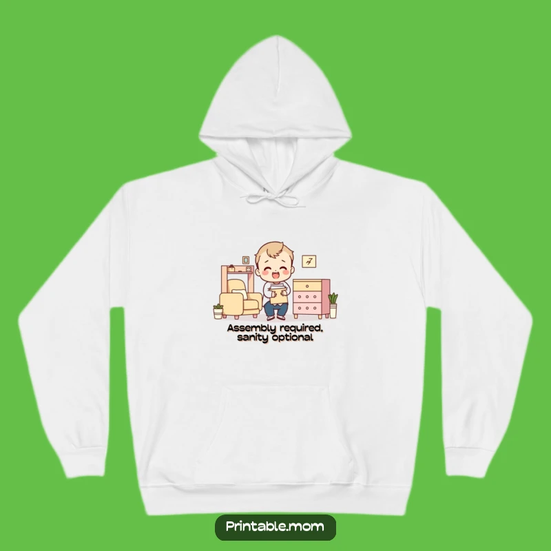 Funny Flat-Pack Furniture Hoodie: Cozy Gift for Assembly Frustration Survivors