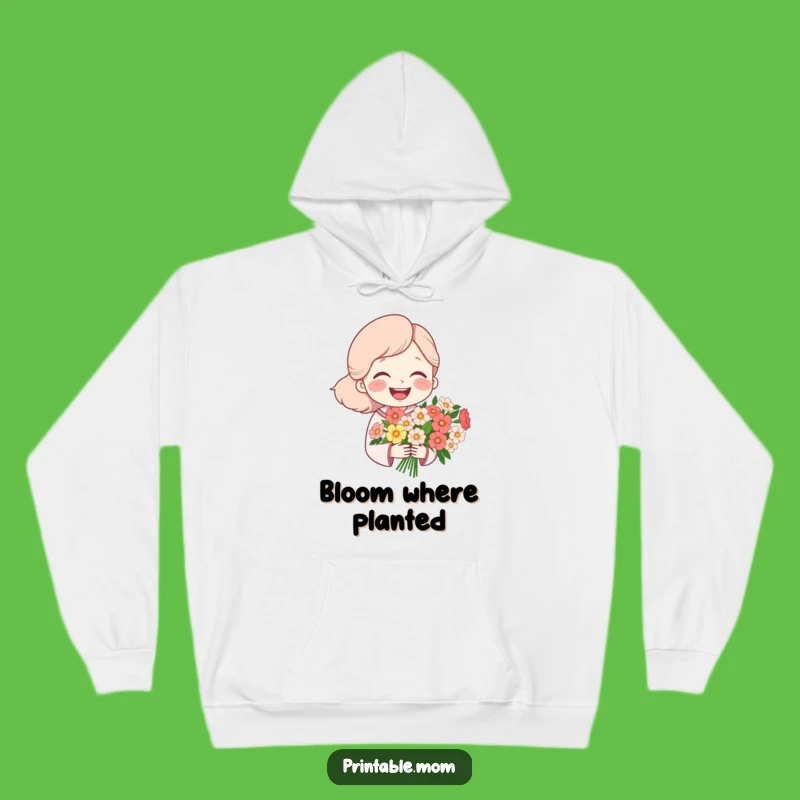 Funny Mom Flower Hoodie: Laughing Mom Comfort, Perfect Funny Gift!