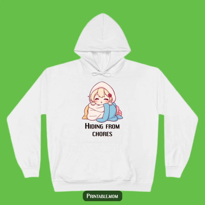 Funny Hoodie: Laundry Pile Winker, Cozy and Comical Chore Companion