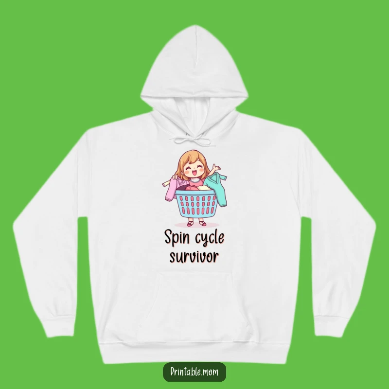 Funny Laundry Mom Hoodie - Cozy Sweatshirt for the Triumphant Mom, Great Gift