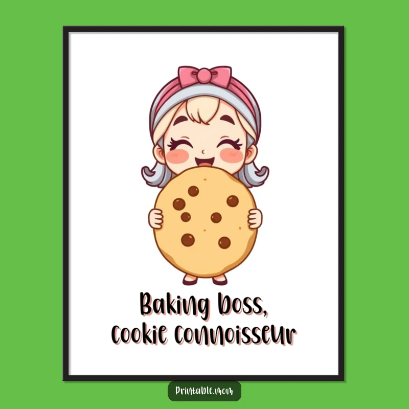 Funny Free Printable Wall Art: Mom Cookie Decor, DIY Downloadable Art Gift